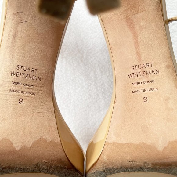 SOLD Stuart Weitzman Adobe Patent Nudist Disco size 9 - Picture 11 of 16
